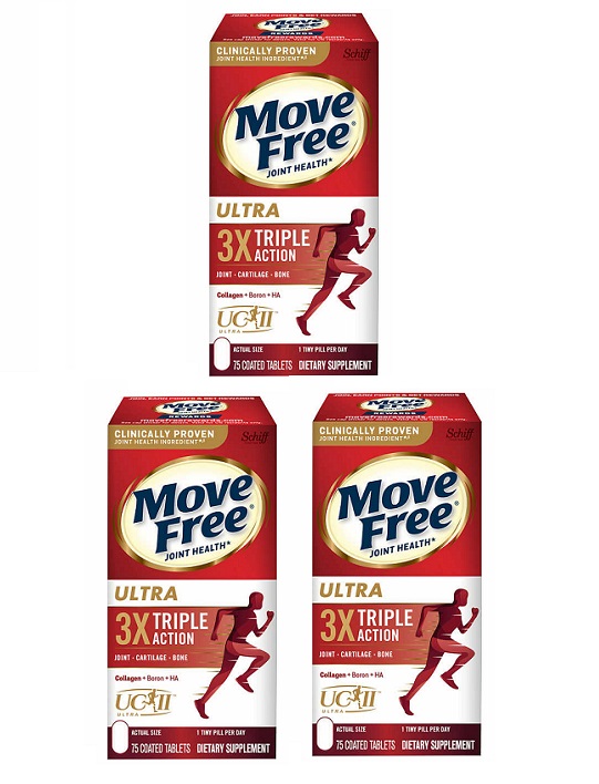Schiff Move Free Ultra Triple Action, 75 Tablets(一組3瓶)